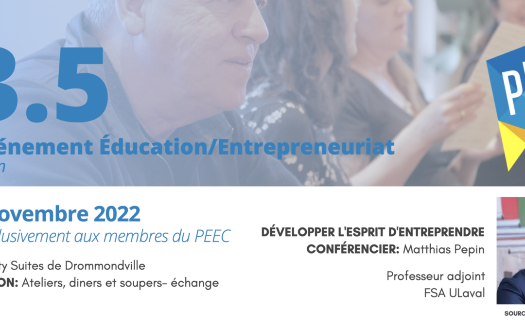 E3.5 – Événement Éducation/Entrepreneuriat- 5ème édition